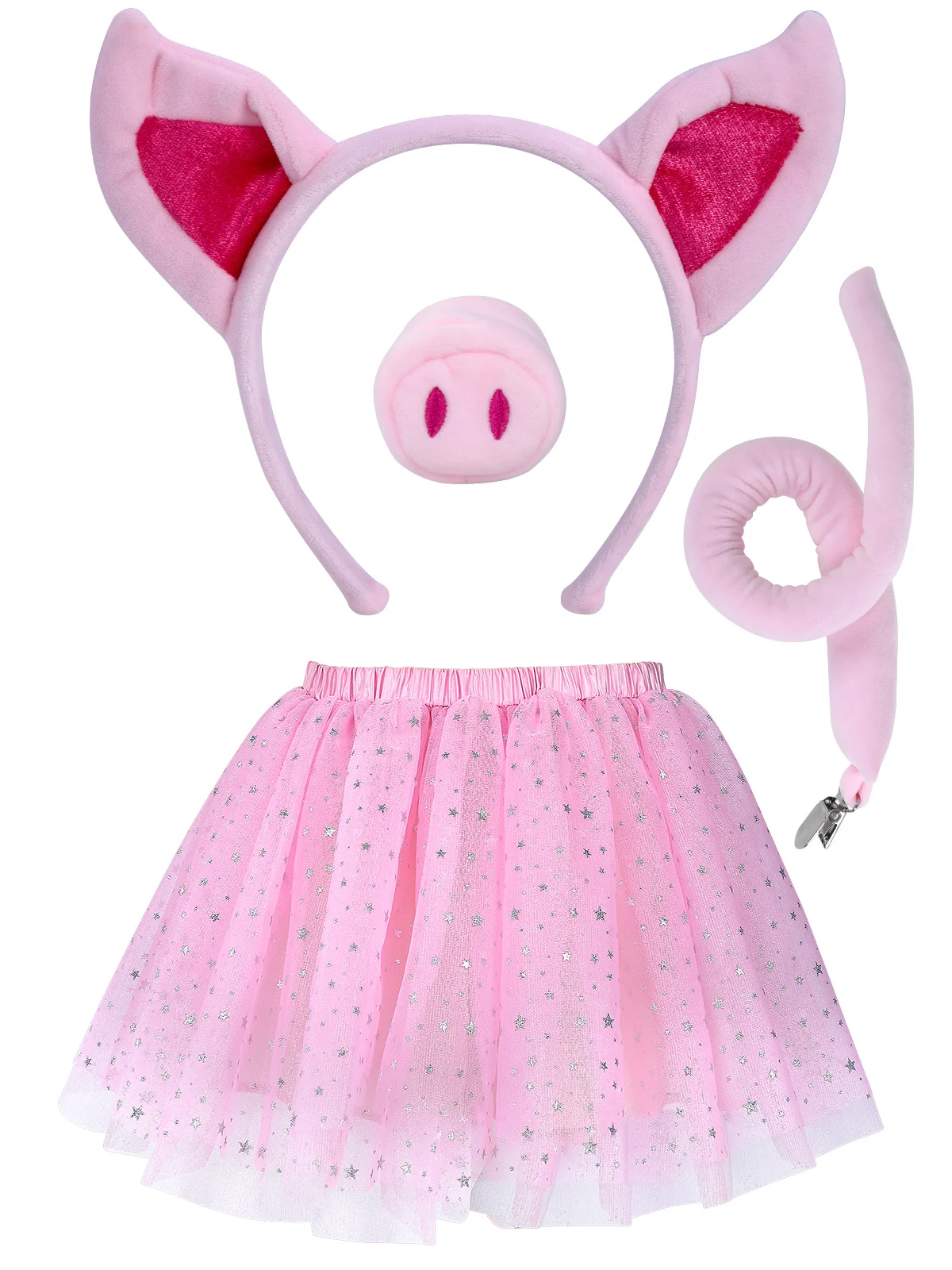 Cute Animal Cosplay Set - Cat, Fox, Bear, Dalmatian, Mouse Theme Accessories (Ears, Tail, Gloves, Bow)